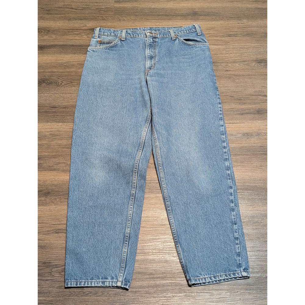 Vintage Levis 550 Orange Tab Jeans Mens 36x30 Medium Wash Relaxed Fit Brazil 90s